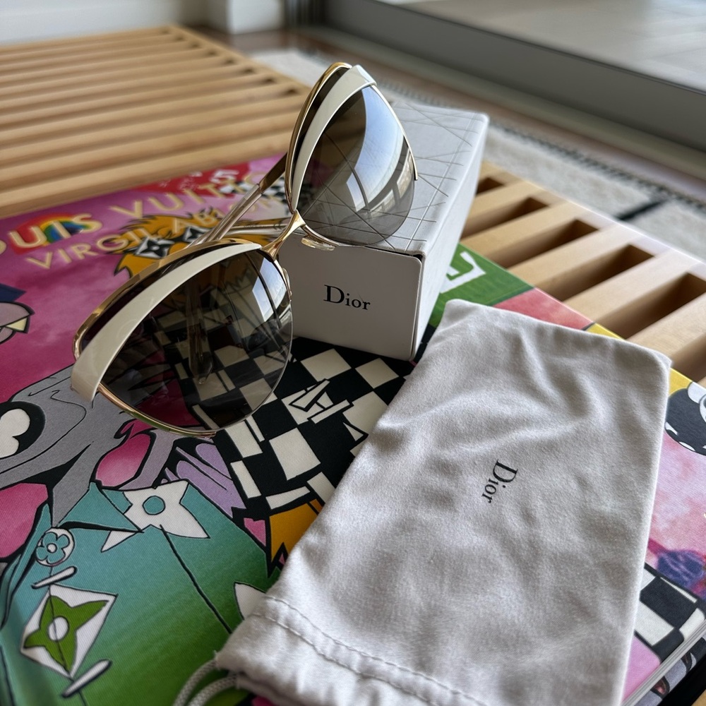 Authentic Dior White Sunglass